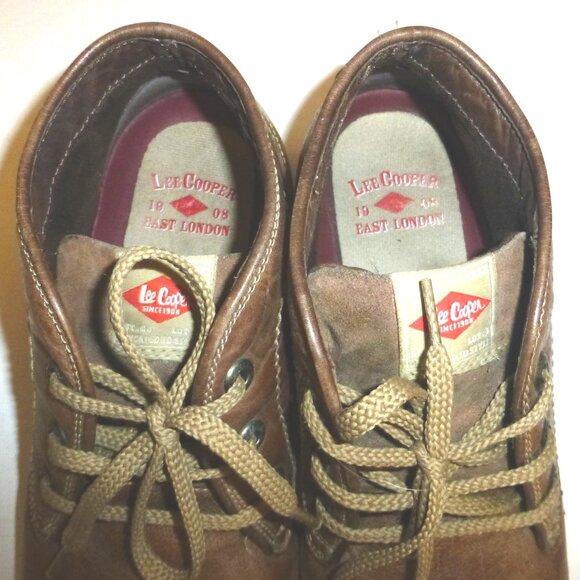 Lee Cooper East London Men\'s Lace Up Leather Ankle Boots Size: 11 Brown main image 6